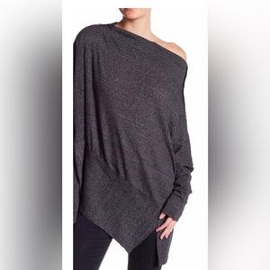 We The Free  Oversized  Asymmetrical Scoop Neck Thermal Sweater Top Size xs
